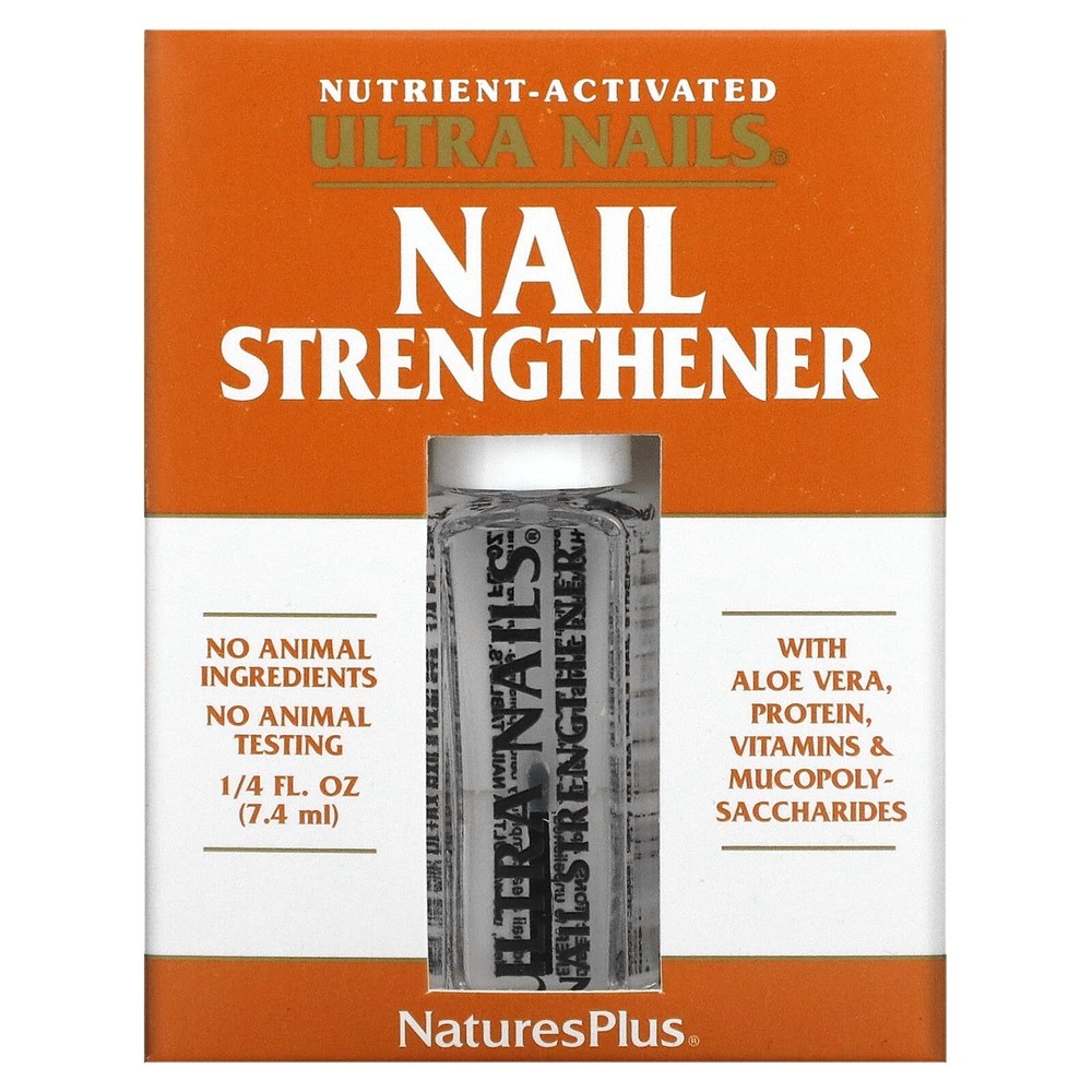 NaturesPlus Ultra Nails Nutrient-Activated Strengthener – .25 fl oz – Natural…