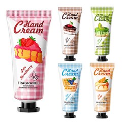 5pcs Fruit Scented Hand Cream Moisturizing Nourishing Hand Lotion for Hand Care
