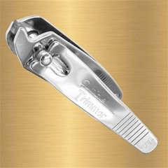 2 Slanted Edge Nail Clippers & Cuticle Trimmer Side Angle Stainless Steel
