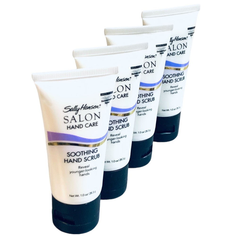 NEW 4PK Sally Hansen Salon Hand Care Soothing Hand Scrub Cream (1.0 oz ea)