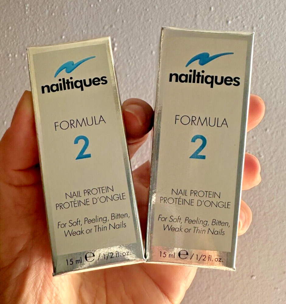 Nailtiques FORMULA 2 NAIL PROTEIN for SOFT, PEELING, WEAK Nails 0.5 oz Pack 2
