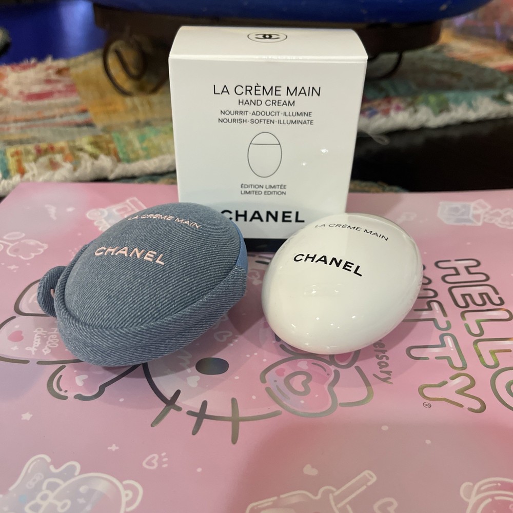 CHANEL LA CRÈME MAIN HAND CREAM DENIM POUCH 50ML LIMITED EDITION