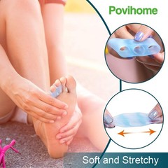Povihome 10 Pack Pinky Toe Separator and 10 Count (Pack of 1), Blue