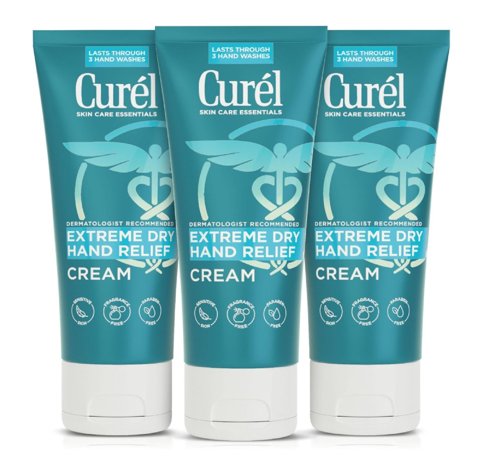 Curel Extreme Dry Hand Relief Lotion – Fragrance Free Long Lasting Cream 3oz 3Pk