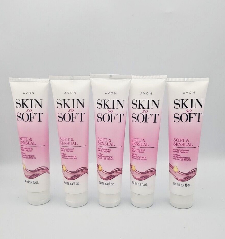 AVON SKIN SO SOFT SOFT & SENSUAL HAND CREAM – 3.4 FL OZ – LOT OF 5 – NEW