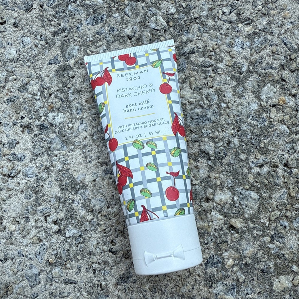 BEEKMAN 1802 ~ PISTACHIO & DARK CHERRY GOAT MILK HAND CREAM 2 fl. oz. NEW!