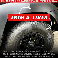 Blak, Lasts Months – Years, Rich Black Tire & Trim Treatment, Mid to High Shine,