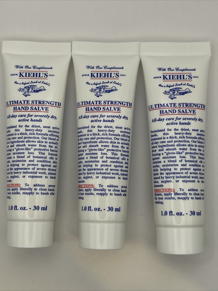 3x Kiehls Ultimate Strength Hand Salve Cream – 1 fl oz/30mL – Lot of 3