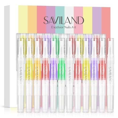 Cuticle Oil Pen 12-Pack Vitamin E A Nail Strengthener Repair Dry Skin for Nails
