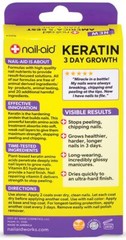Nail-Aid Keratin 3 Day Growth Nail Treatment & Strengthener Clear 0.55 Fl Oz