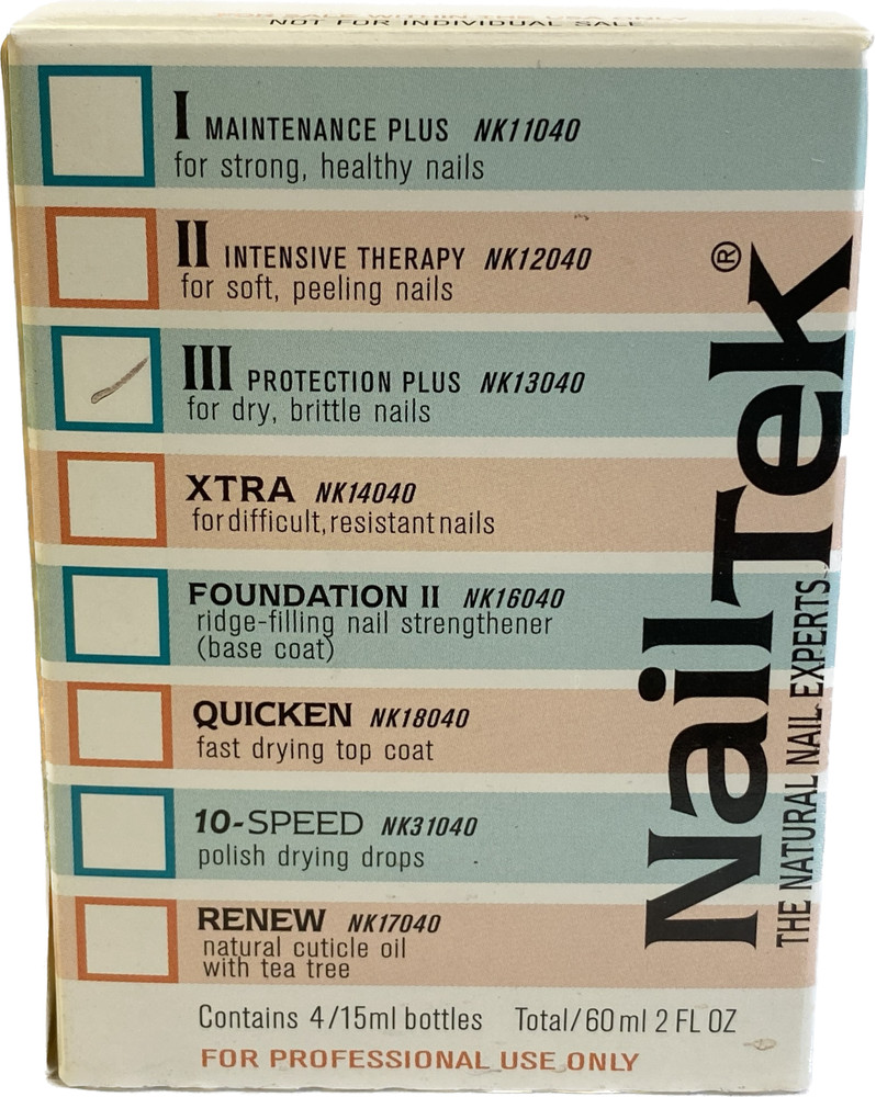 Nail Tek III Protection plus for dry, brittle Nails lot of 4 , 2floz