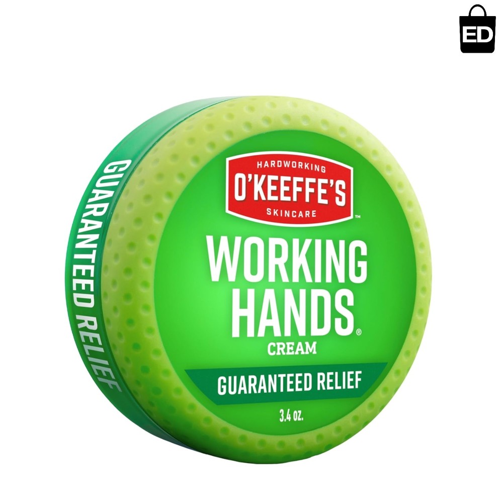 O’Keeffe’s 3.4 oz Hand Cream – Unscented Relief for Extremely Dry, Cracked Hands