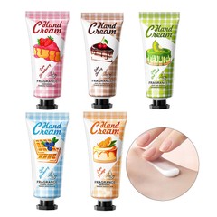 5pcs Fruit Scented Hand Cream Moisturizing Nourishing Hand Lotion for Hand Care