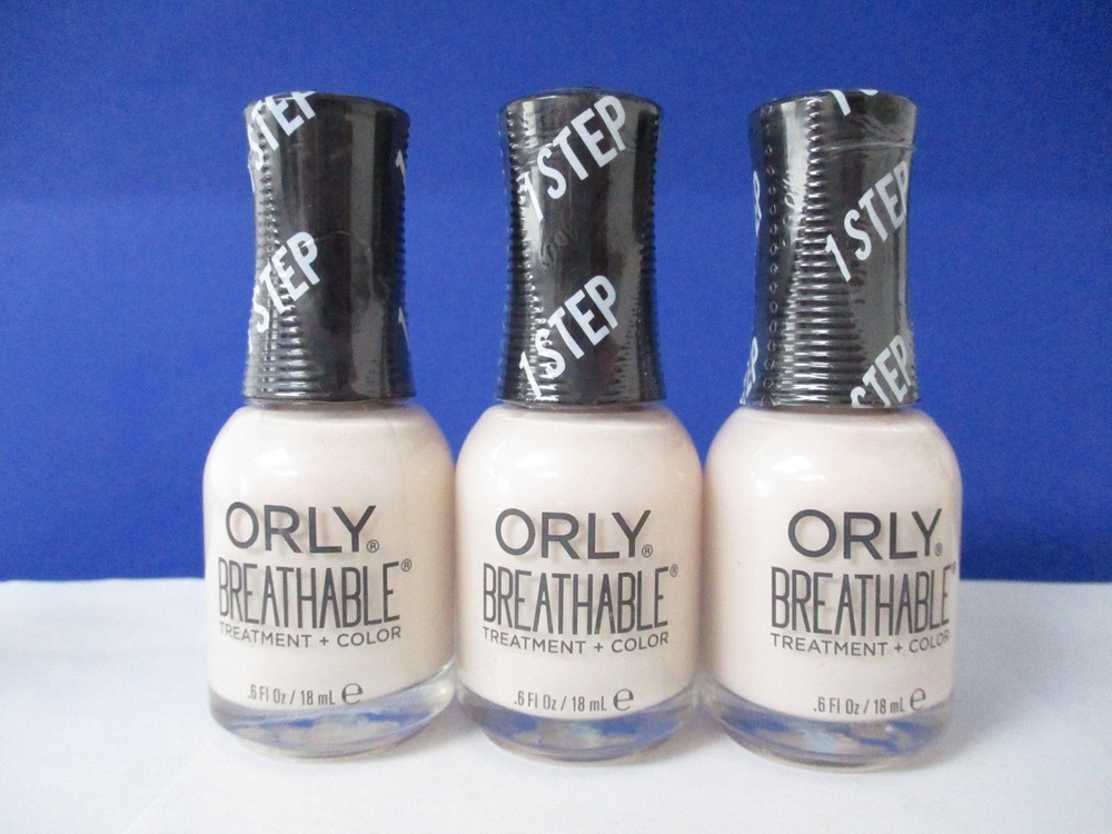 (3) ORLY Breathable Nail Polish + Treatment 0.6 oz THE REHAB