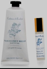 2pc Crabtree & Evelyn Nantucket Briar Fragrance Rollerball & Hand therapy Set
