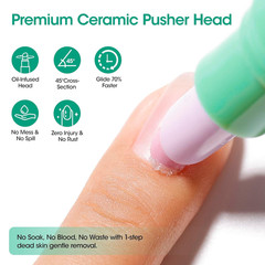 6Ml Ceramic Cuticle Oil Pusher Pen, Cuticle Remover & Cuticle Oil Pen, Nail Care