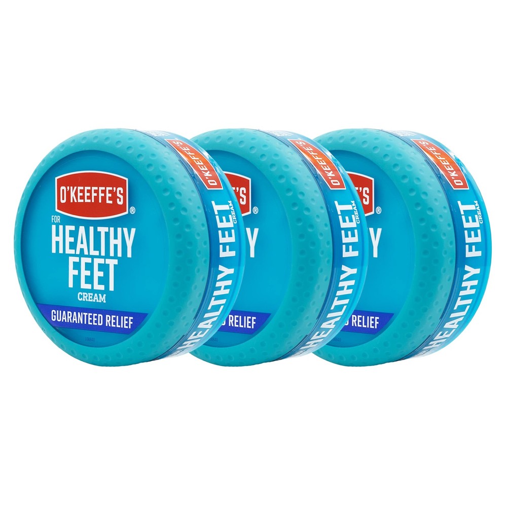 O’Keeffe’s for Healthy Feet Foot Cream; 3.2 Ounce (Pack of 3), Blue