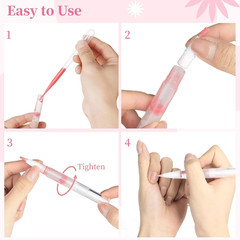 50 Pack 3Ml Transparent Twist Pen with Pipettes, Empty Cuticle Oil