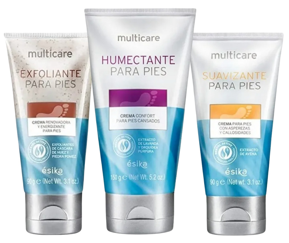 Esika MultiCare Feet Scrub, Moisturizer & Softener Bundle