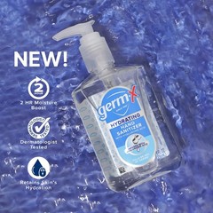 Germ-X Hydrating Hand Sanitizer, with Hyaluronic Acid, 8 8 Fl Oz (Pack of 6)
