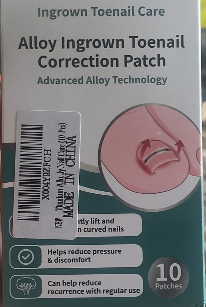 Ingrown Toenail Correction Patch Advanced Titanium Alloy Technology, 10 Patches