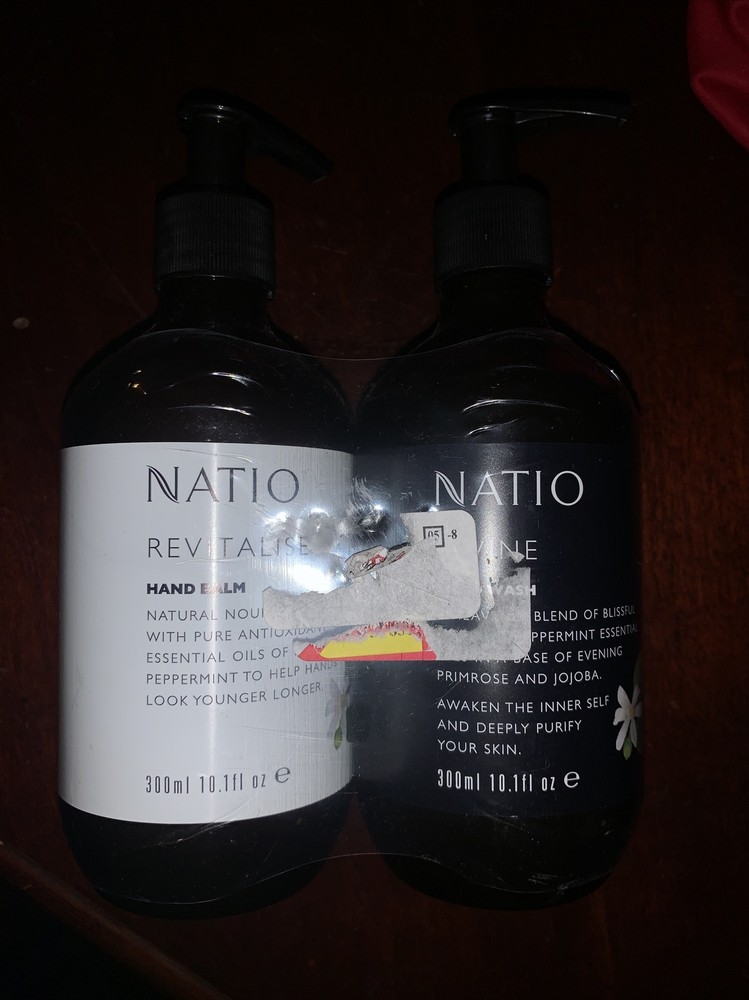 NATIO Divine Hand wash & Revitalize Hand Balm Set, New 10.1oz/ea USA Seller