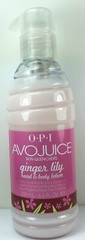 OPI Avojuice Skin Quenchers Hand Body Lotion GINGER LILY 6.6oz = 200ml NEW