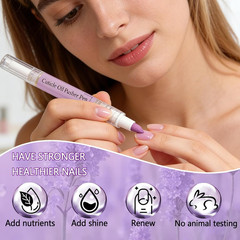 2-In-1 Ceramic Cuticle Oil Pusher Pen, for Dry & Damaged Nails, Hangnails | Gent
