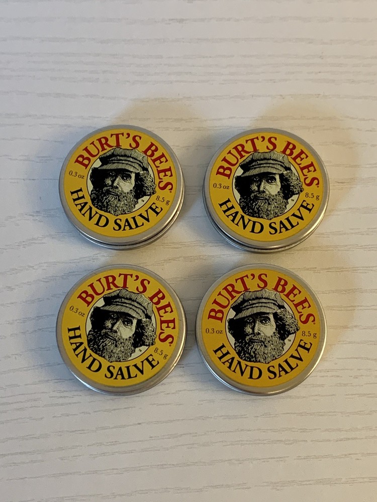 Burt’s Bees Hand Salve, .3oz per tin, Farmer’s Friend Brand New Unopened 4 pack