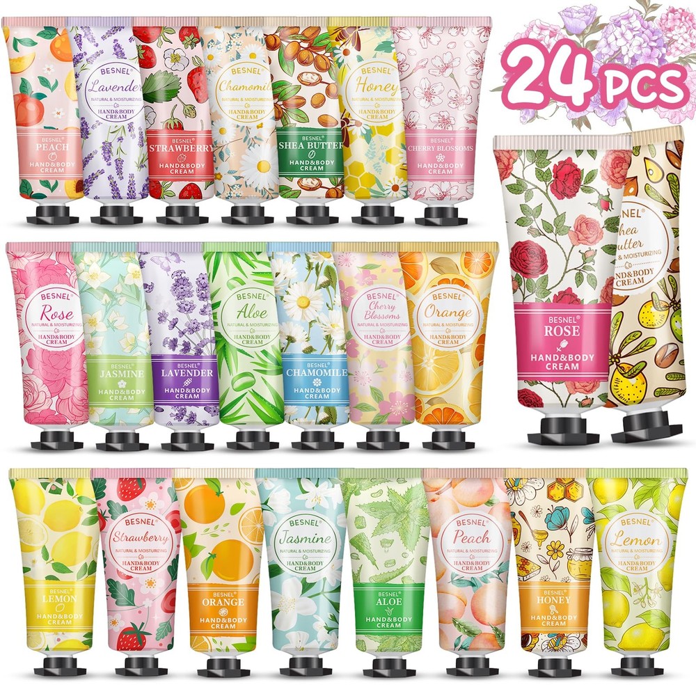 24 Pack Hand Cream Gift Set For Women, Mini Lotion Travel Size in Small
