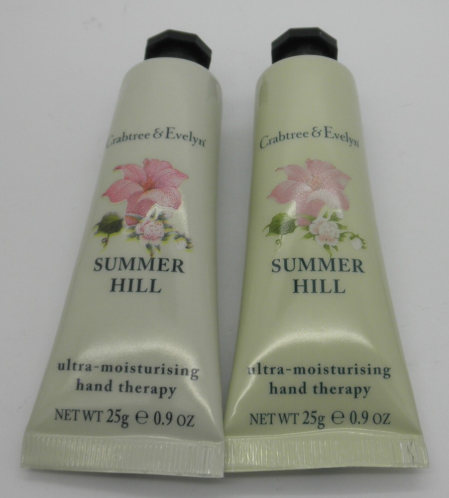CRABTREE & EVELYN SUMMER HILL Purse Size Hand Therapy 0.9 oz – Lot of 2