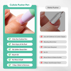 6Ml Ceramic Cuticle Oil Pusher Pen, Cuticle Remover & Cuticle Oil Pen, Nail Care