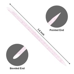 100 PCS Hygienic Nail Care Sticks – Double-Sided Crystal Handle in Pink