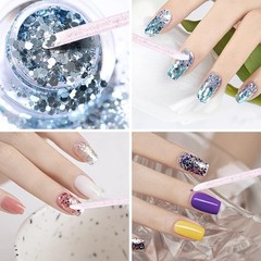 100 PCS Hygienic Nail Care Sticks – Double-Sided Crystal Handle in Pink