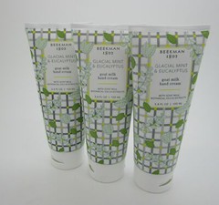 GLACIAL MINT & EUCALYPTUS Beekman 1802 Goat Milk Hand Cream 3.4 oz – Lot of 3