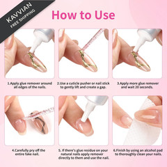 BQAN Semi Nail Glue Kit Super Strong for Acrylic Tips 10g, Clear
