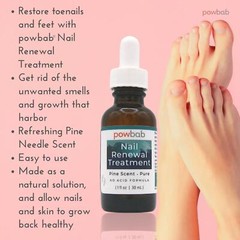 powbab Nail Renewal Treatment, Pine Needle – 100% Natural Anti-Fungal (1 oz)