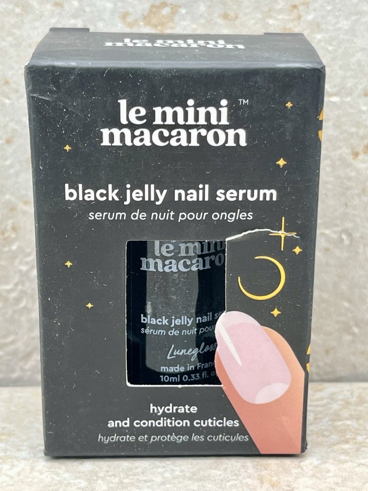 Le Mini Macaron Lunegloss Hydrating Black Jelly Nail Serum – New In Box