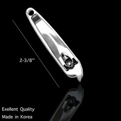 2 Slanted Edge Nail Clippers & Cuticle Trimmer Side Angle Stainless Steel