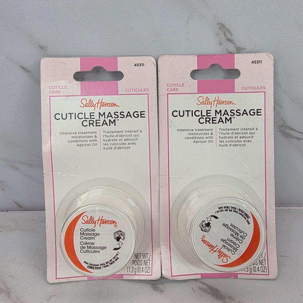 Sally Hansen Cuticle Massage Cream Apricot Oil 2-Pack Moisturize