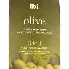 IBI Olive Deep Hydration Spa Pedicure 3-in-1 Set Soak Scrub Massage Olive Oil