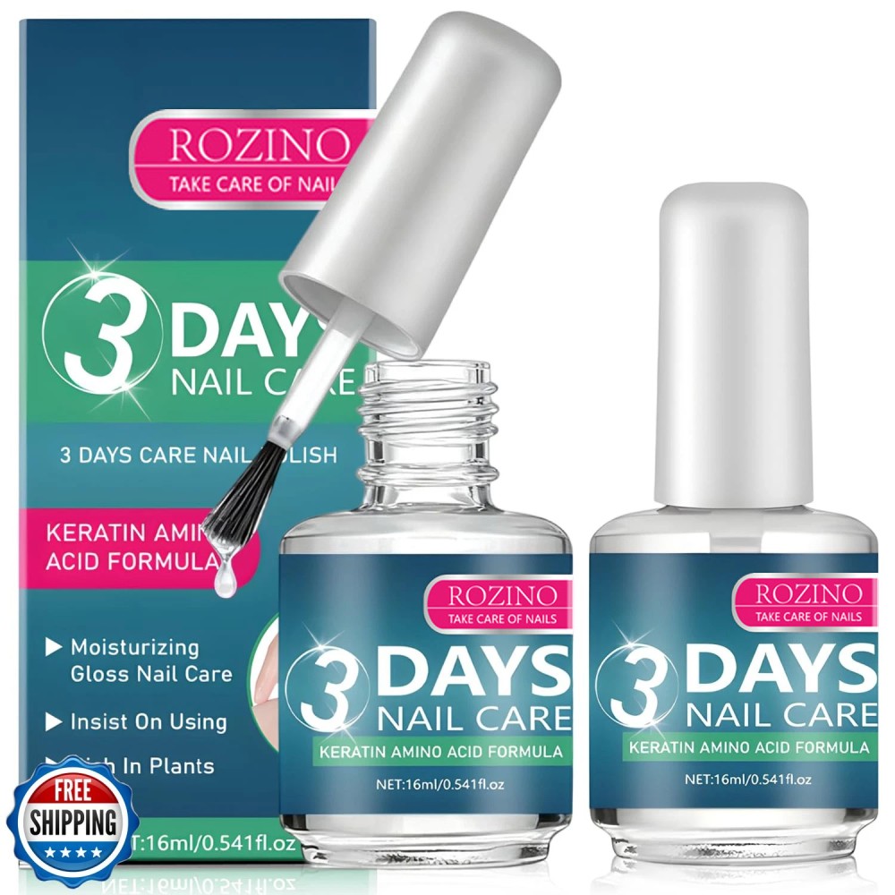 2PACK ROZINO 3 Days Nail Care – Keratin Amino Acid Formula Superior Nail Nourish