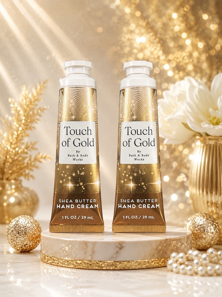 Bath & Body ~*TOUCH OF GOLD*~Shea Butter Hand Creams~Set of 2 NEW