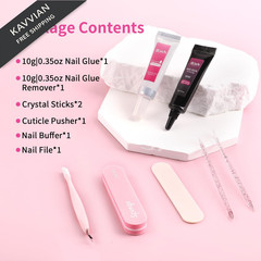 BQAN Semi Nail Glue Kit Super Strong for Acrylic Tips 10g, Clear