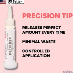 Nailene Perfect Bond Nail Glue, Super Strong, 2 Tubes (0.14 fl oz), Clear