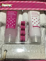 Foot Care Set Sugar Frosting Scented Scrub And Lotion Bonnie Marcus Slippers New