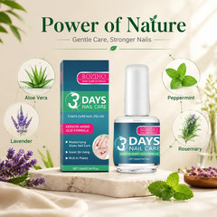 ROZINO 3 Days Nail Care Formula with Keratin Amino Acid & Aloe for Superior Nail