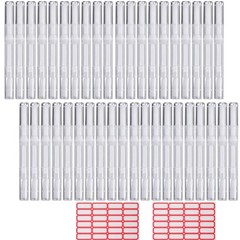 40 Pack 3 ML Transparent Twist Pens, Empty Cuticle Nail Oil Pen with Brush Ti…