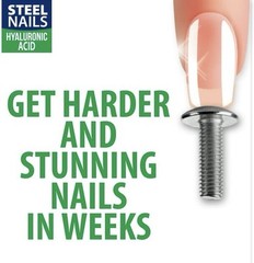 Uñas De Acero, Amen Steel Nails Hardener with Hyaluronic Acid 0.4oz Base Coat