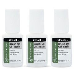 IBD 5 Second Brush On Nail Glue Gel Resin – 0.20 Fl Oz (Pack of 3),